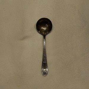 S.E.B Silver Plated Hammered Soup Spoon